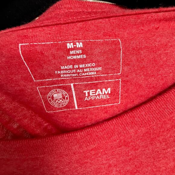 Vintage USA Olympic Team Red Graphic Tee‎ Short Sleeve Men's M - Picture 4 of 5